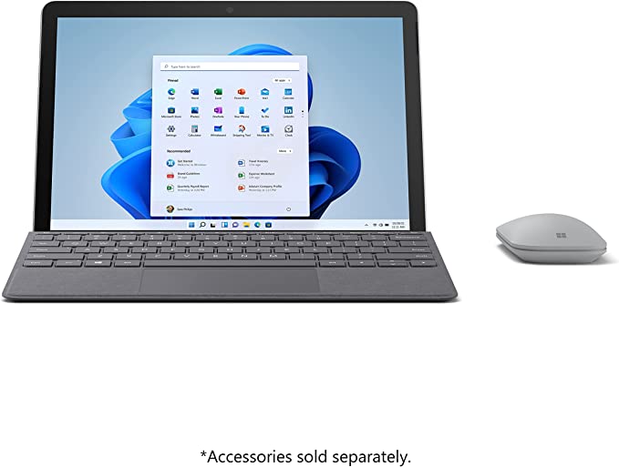 Surface Go 3 with Wi-Fi for Business - Windows 11 Pro - 4GB RAM, 64GB eMMC - Intel i3-10100Y - Platinum