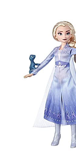 Disney Frozen Elsa Fashion Doll in Travel Outfit Inspired by Frozen 2 with Pabbie and Salamander Figures