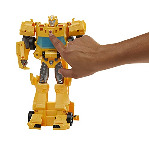 Hasbro Transformers Toys Bumblebee Cyberverse Adventures Dinobots Unite Roll N’ Change Bumblebee Push-to-Convert Action Figure, 6 and Up, 10-inch F2730