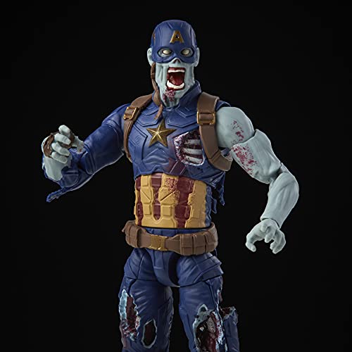 Hasbro Marvel Legends Series 6-inch Scale Action Figure Toy Zombie Captain America, Premium Design, 1 Figure, and 1 Accessory, F0330