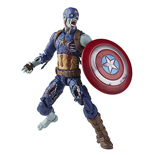 Hasbro Marvel Legends Series 6-inch Scale Action Figure Toy Zombie Captain America, Premium Design, 1 Figure, and 1 Accessory, F0330