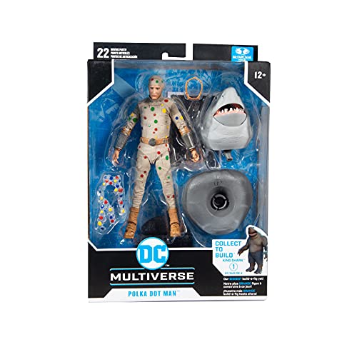 McFarlane Toys - DC Multiverse - Suicide Squad - Polka Dot Man 7 Inch Action Figure with Build-A-King Shark Pieces, Multicolor (Model Number: 15433)