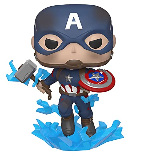 Funko Pop! Marvel Avengers Endgame #573 Captain America (Broken Shield & Mjolnir) Vinyl Figure