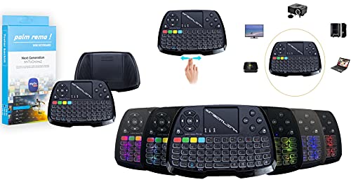 Dreamlink/Formuler Palm Remo 7 Color Backlit Wireless Mini–Keyboard for PC Portable 2.4ghz USB Keypad with Touchpad Remote Control Android TV Box Google TV Box, Xbox360, for PS3