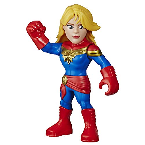 Playskool Heroes Mega Mighties Marvel Super Hero Adventures Captain Marvel, Collectible 10-Inch Action Figure, Toys for Kids Ages 3 and Up