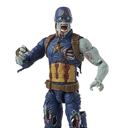 Hasbro Marvel Legends Series 6-inch Scale Action Figure Toy Zombie Captain America, Premium Design, 1 Figure, and 1 Accessory, F0330