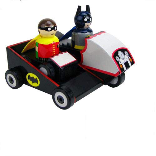 Batman TV Series Original Batcycle with Batman and Robin Wooden Collectible Pin Mates Set - Convention Exclusive