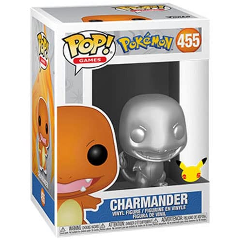 Funko Pop! Games: Pokemon - Charmander (Silver Metallic)