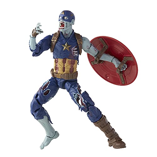 Hasbro Marvel Legends Series 6-inch Scale Action Figure Toy Zombie Captain America, Premium Design, 1 Figure, and 1 Accessory, F0330