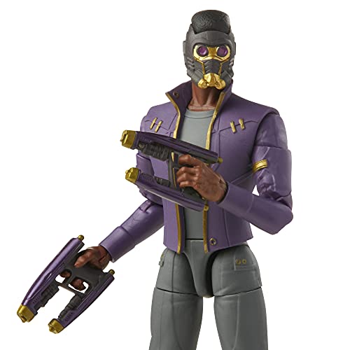 Hasbro Marvel Legends Series 6-inch Scale Action Figure Toy T'Challa Star-Lord, Premium Design, 1 Figure, 3 Accessories, and Build-A-Figure Part, F0329