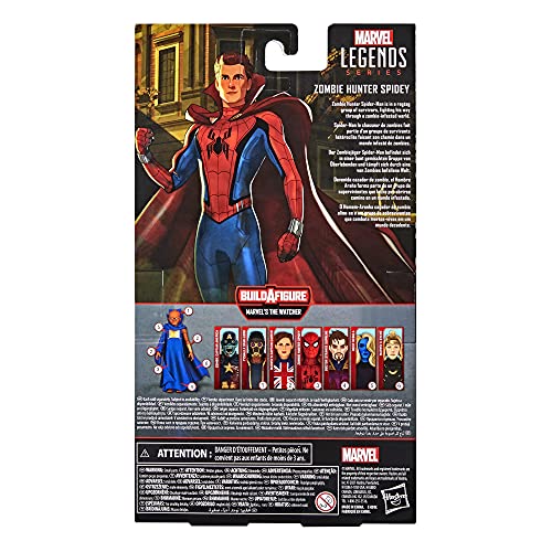 Hasbro Marvel Legends Series 6-inch Scale Action Figure Toy Zombie Hunter Spidey, Premium Design, 1 Figure, 3 Accessories, and Build-a-Figure Part, F0332