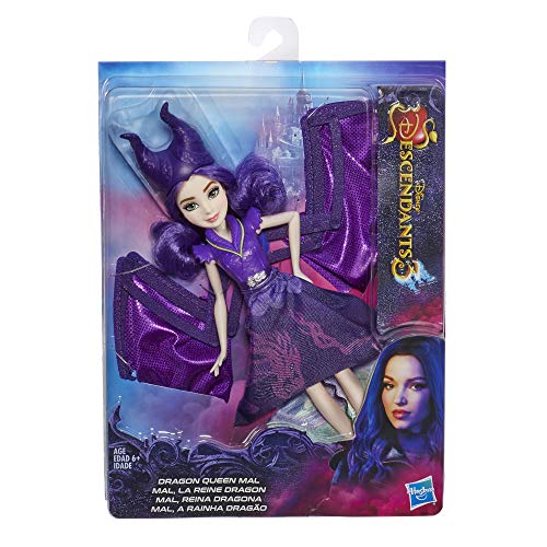 Hasbro Disney Descendants Dragon Queen Mal, Fashion Doll Transforms to Winged Dragon