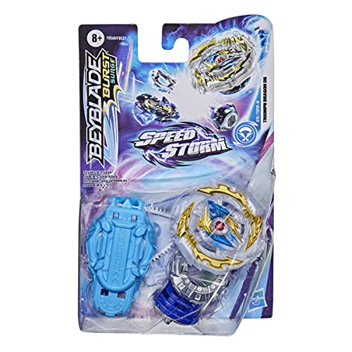 Beyblade Burst Surge Speedstorm Triumph Dragon D6 Spinning Top Starter Pack – Attack Type Battling Game Top with Launcher, Toy for Kids