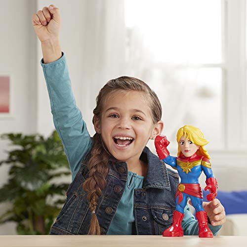 Playskool Heroes Mega Mighties Marvel Super Hero Adventures Captain Marvel, Collectible 10-Inch Action Figure, Toys for Kids Ages 3 and Up