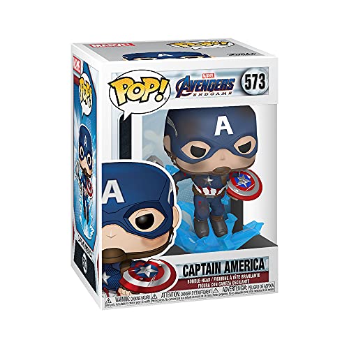 Funko Pop! Marvel Avengers Endgame #573 Captain America (Broken Shield & Mjolnir) Vinyl Figure