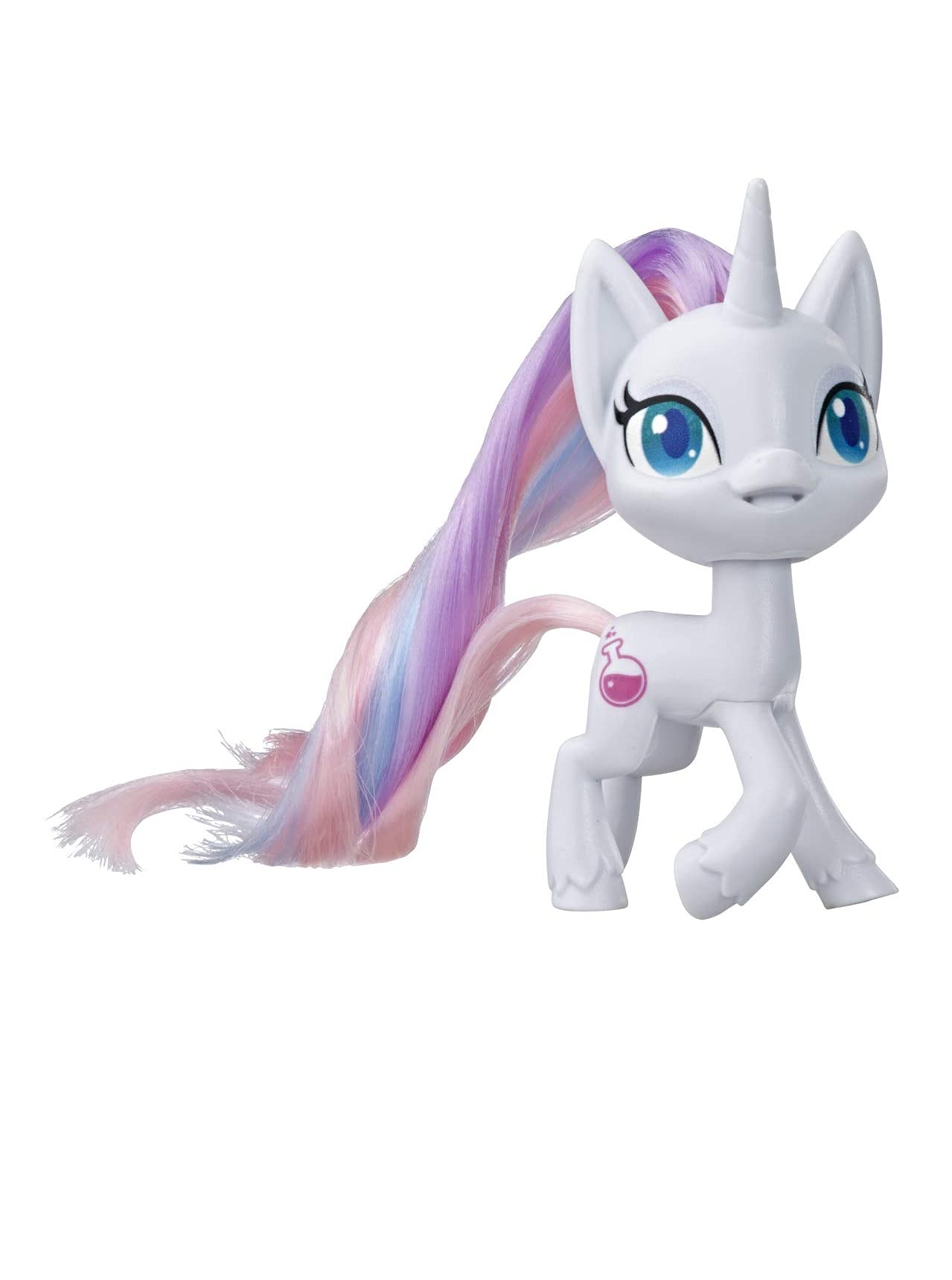 My Little Pony Potion Nova Potion Pony Figure -- 3-Inch White Pony Toy with Brushable Hair, Comb, and 4 Surprise Accessories