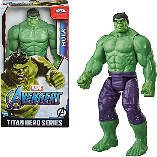 Marvel Avengers Titan Hero Series Blast Gear Deluxe Hulk Action Figure, 12-Inch Toy, Inspired by Marvel Comics, for Kids Ages 4 and Up