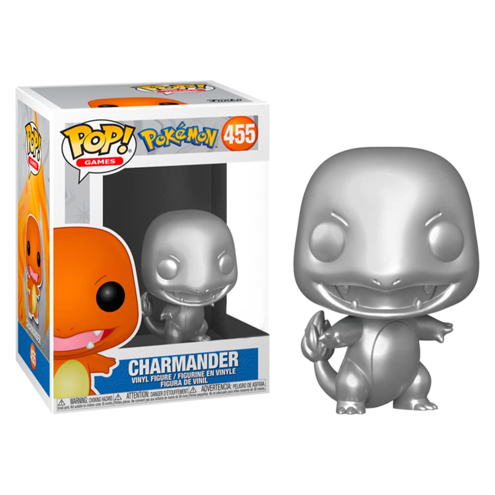 Funko Pop! Games: Pokemon - Charmander (Silver Metallic)