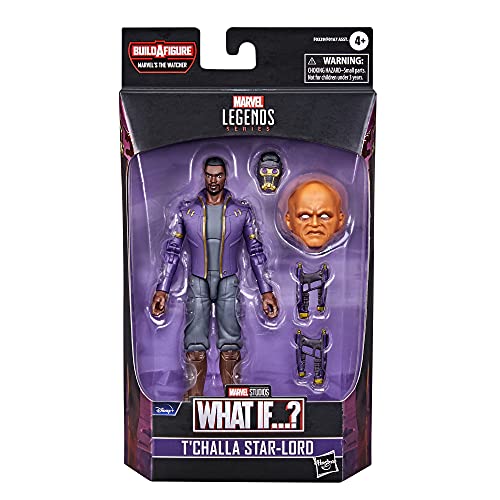 Hasbro Marvel Legends Series 6-inch Scale Action Figure Toy T'Challa Star-Lord, Premium Design, 1 Figure, 3 Accessories, and Build-A-Figure Part, F0329