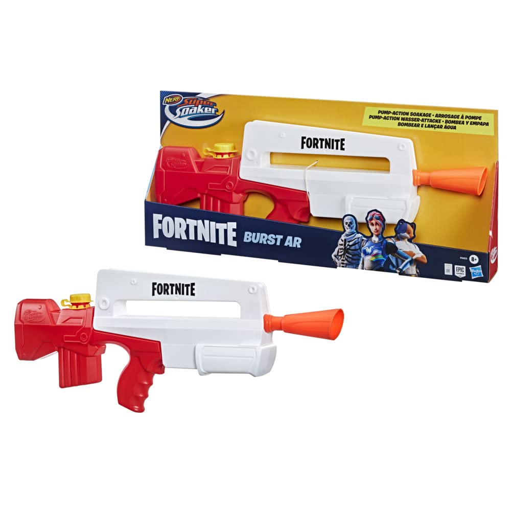 Nerf Super Soaker Fortnite Burst AR Water Blaster -- Pump-Action Soakage for Outdoor Summer Water Games -- for Youth, Teens, Adults