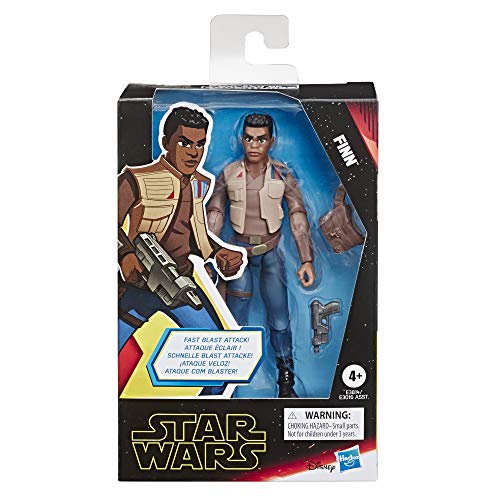 Star Wars Galaxy of Adventures Star Wars: The Rise of Skywalker Finn 5-Inch-Scale Action Figure Toy with Fun Blaster Action Movement