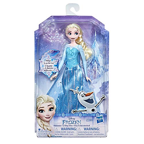 Hasbro E31410920 Disney Frozen Shimmer 'N Sing Elsa, Singing Doll