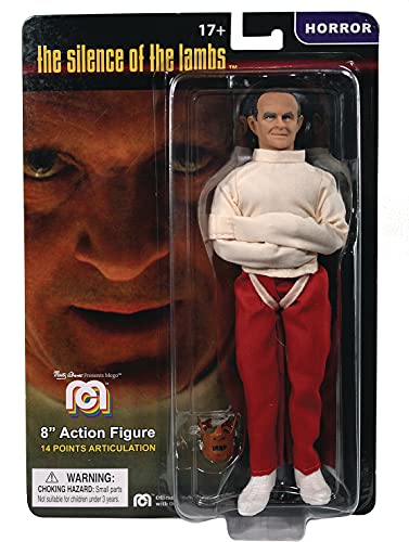 Mego Horror The Silence of The Lambs: Hannibal Lecter in Straight Jacket 8" Action Figure, Multicolor, Standard