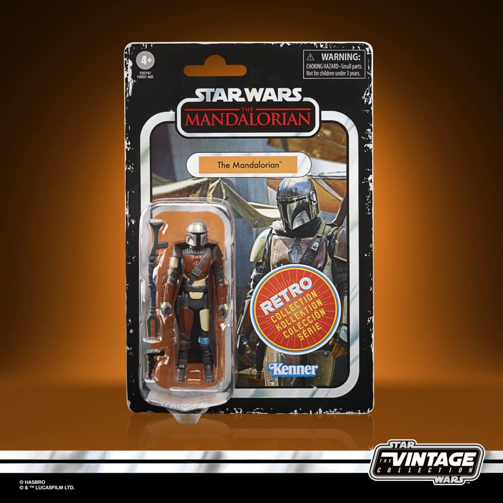 Star Wars Retro Collection The Mandalorian Toy 3.75-Inch-Scale Collectible Action Figure with Accessories, Toys for Kids Ages 4 and Up