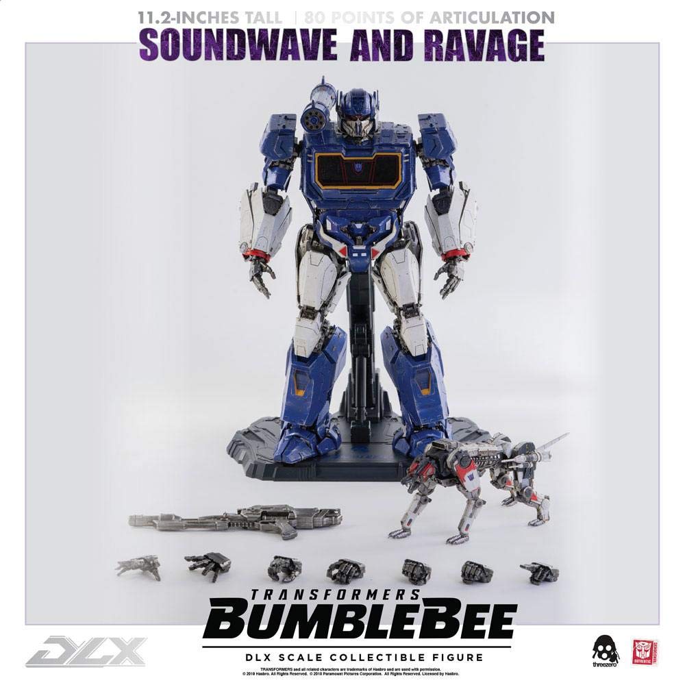 ThreeZero Transformers Bumblebee: Soundwave Deluxe Collectible Figure, Multicolor