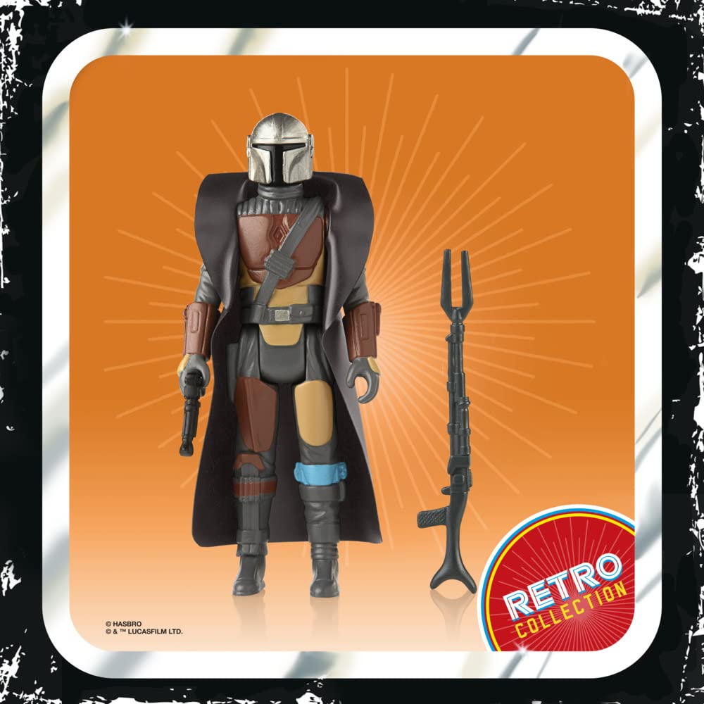 Star Wars Retro Collection The Mandalorian Toy 3.75-Inch-Scale Collectible Action Figure with Accessories, Toys for Kids Ages 4 and Up