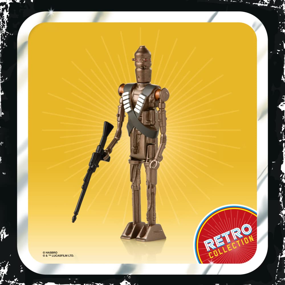 Star Wars Retro Collection IG-11 Toy 3.75-Inch-Scale The Mandalorian Collectible Action Figure with Accessories, Toys for Kids Ages 4 and Up