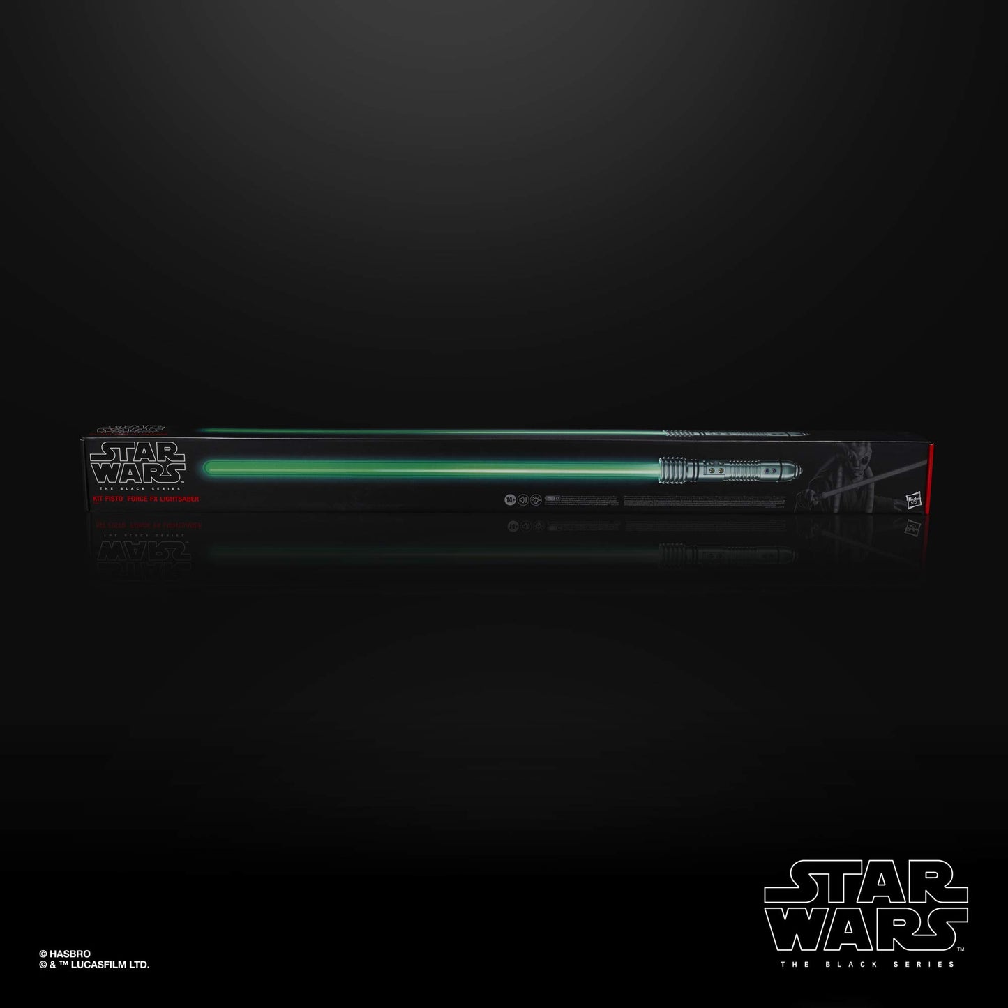 Star Wars The Black Series Kit Fisto Force FX Lightsaber with LEDs and Sound Effects, Collectible Roleplay Item with Removable Blade