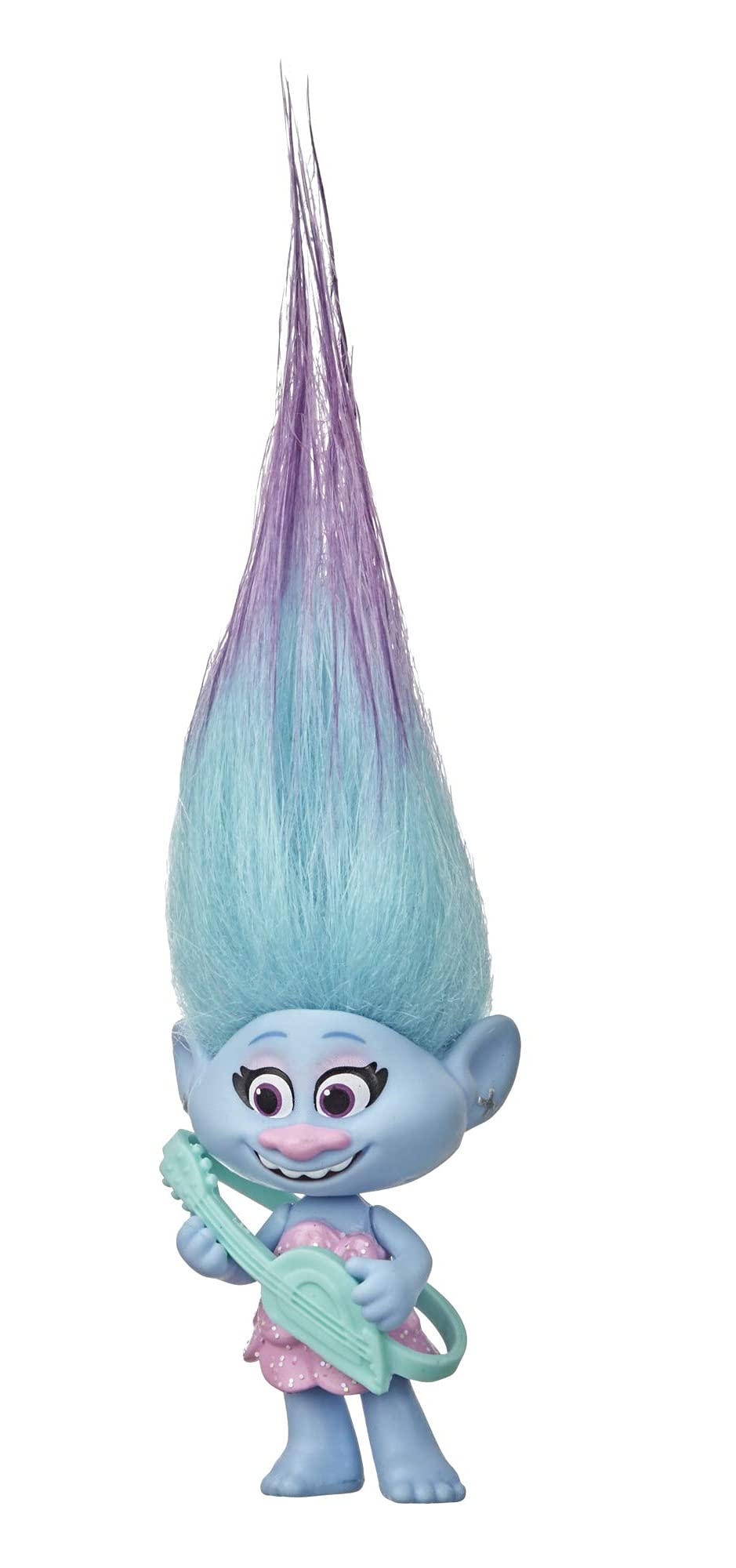 Hasbro DreamWorks Trolls World Tour Chenille, Collectible Doll with Guitar Accessory and Hair Clip, Toy Figure Inspired by The Movie Trolls World Tour