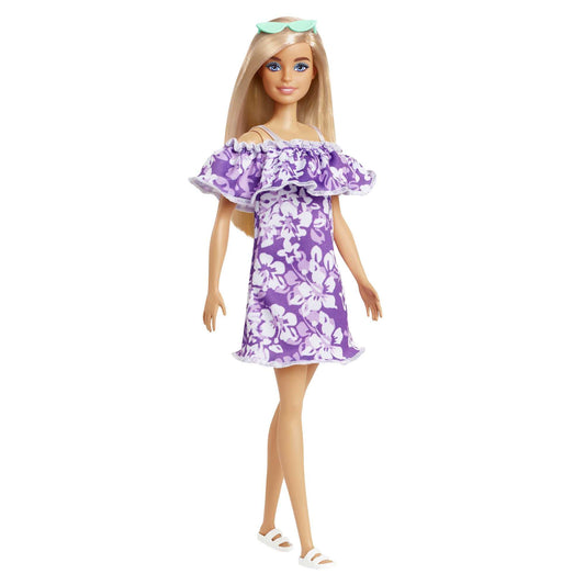 Barbie Loves The Ocean Beach-Themed Doll (11.5-inch Blonde), Made from Recycled Plastics, Wearing Fashion & Accessories, Gift for 3 to 7 Year Olds