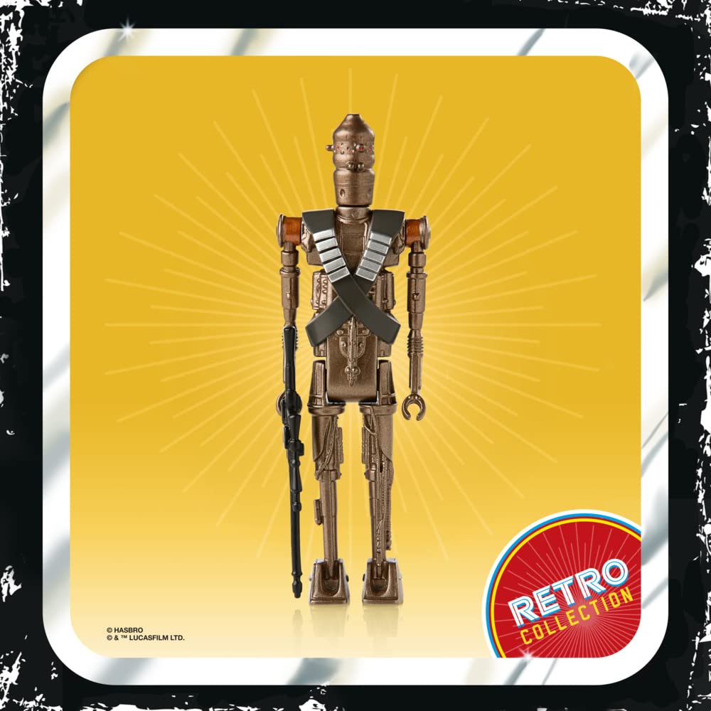 Star Wars Retro Collection IG-11 Toy 3.75-Inch-Scale The Mandalorian Collectible Action Figure with Accessories, Toys for Kids Ages 4 and Up