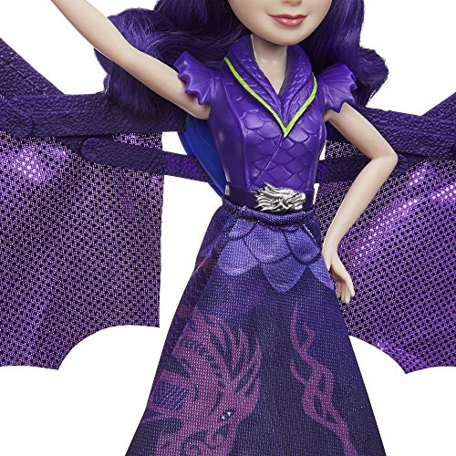 Hasbro Disney Descendants Dragon Queen Mal, Fashion Doll Transforms to Winged Dragon