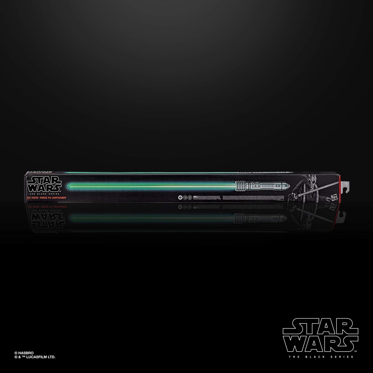 Star Wars The Black Series Kit Fisto Force FX Lightsaber with LEDs and Sound Effects, Collectible Roleplay Item with Removable Blade