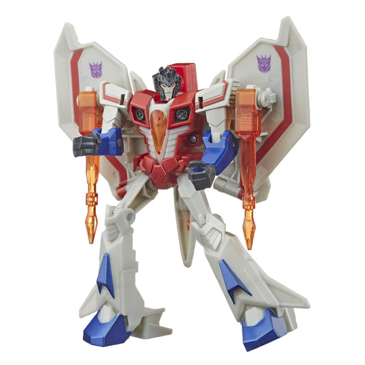 Transformers Bumblebee Cyberverse Adventures Action Attackers Warrior Class Starscream Action Figure, Starseeker Missile Move, 5.4-inch