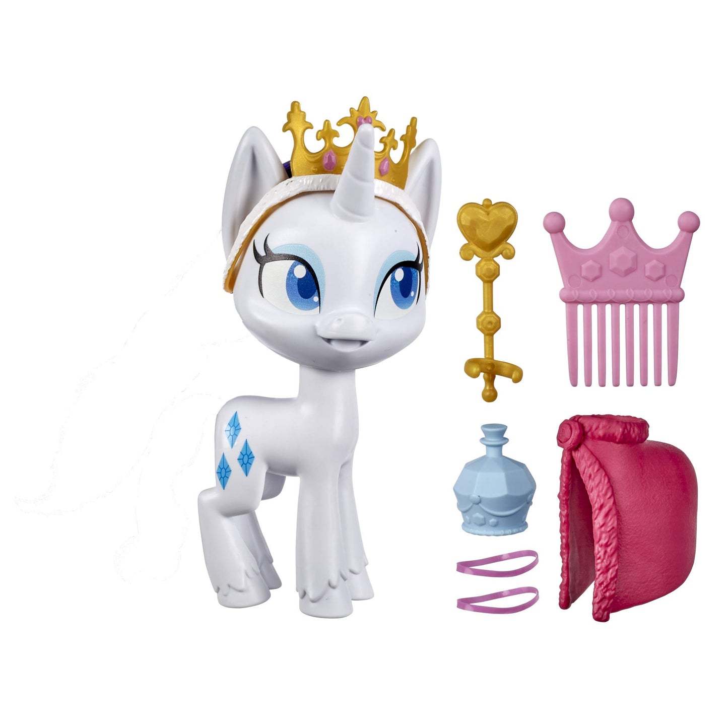 My Little Pony Rarity Potion Dress Up Figure -- 5-Inch White Pony Toy with Dress-Up Fashion Accessories, Brushable Hair and Comb