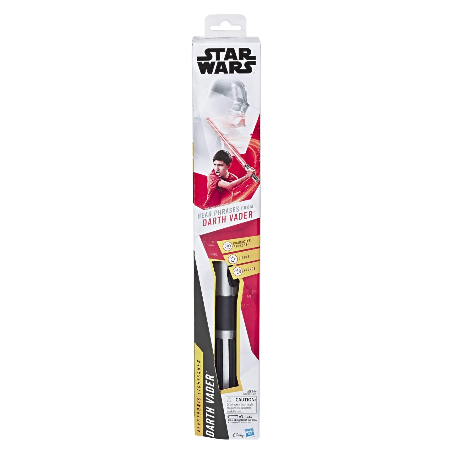 Star Wars Darth Vader Electronic Red Lightsaber Toy for Ages 6 & Up with Lights, Sounds, & Phrases Plus Access to Training Videos