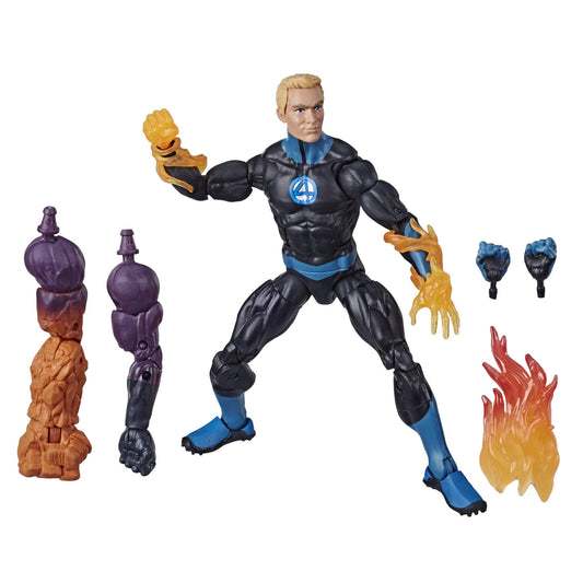 Marvel Legends Series Fantastic Four 6-inch Collectible Action Figure Human Torch Toy, Premium Design, 4 Accessories, 3 Build-A-Figure Parts