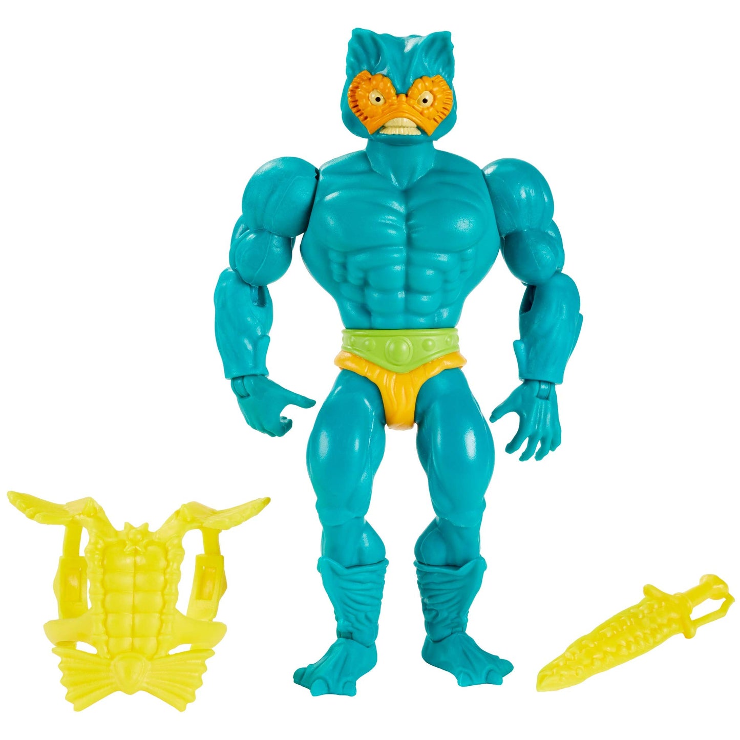 Masters of the Universe Origins Mer-Man 5.5-in Action Figure, Battle Figure for Storytelling Play and Display, Gift for 6 to 10-Year-Olds and Adult Collectors