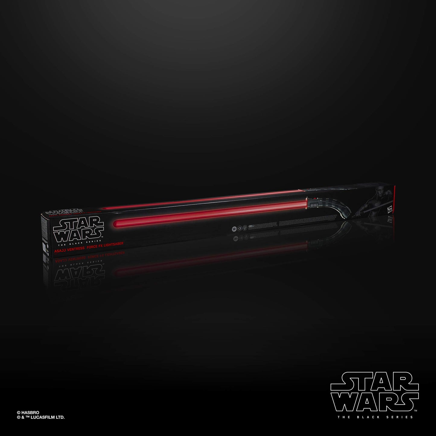 Star Wars The Black Series Asajj Ventress Force FX Lightsaber with LEDs and Sound Effects, Collectible Roleplay Item for Ages 14 and Up