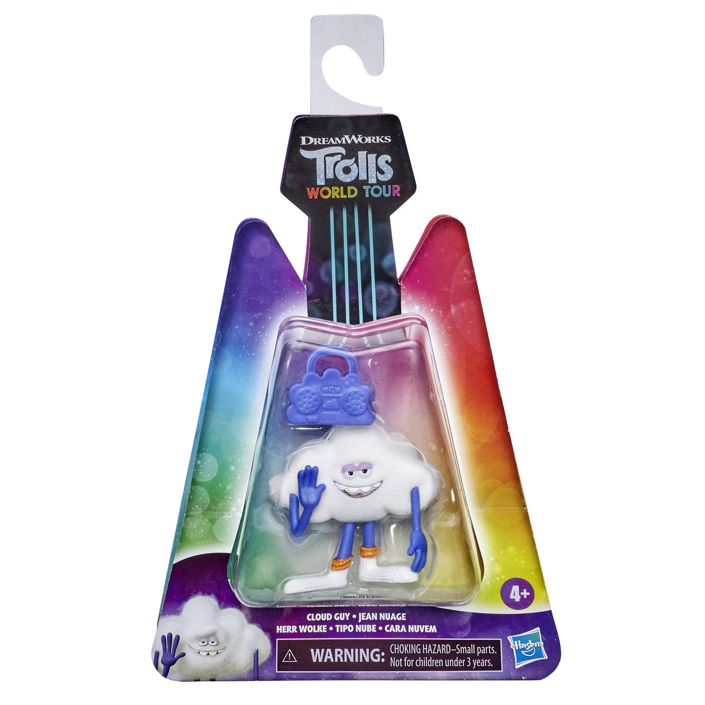 DreamWorks Trolls World Tour Cloud Guy, Collectible Doll with Boombox Accessory, Toy Figure Inspired by The Movie, Kids 4 and Up