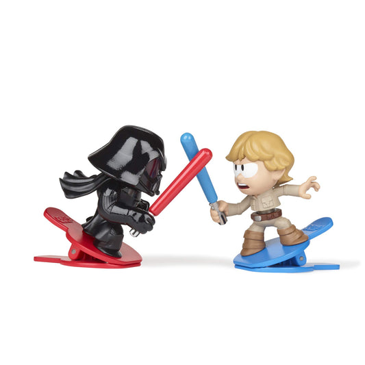 Hasbro Star Wars Battle Bobblers Darth Vader Vs Luke Skywalker Clippable Battling Action Figure 2-Pack, Toys for Kids Ages 4 and Up, E8030