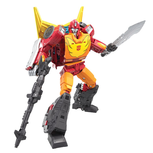 Hasbro Transformers Toys Generations War for Cybertron: Kingdom Commander WFC-K29 Rodimus Prime with Trailer Action Figure, Kids Ages 8 and Up, 7.5-inch F1153