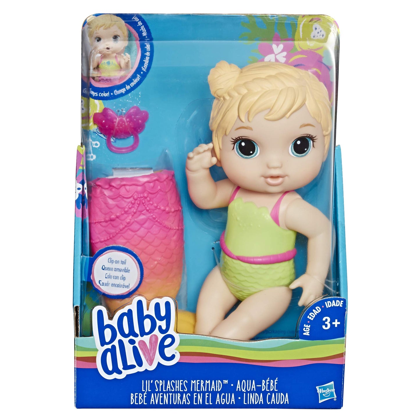 Hasbro Baby Alive Lil? Splashes Mermaid: Water Play Baby Doll Toy
