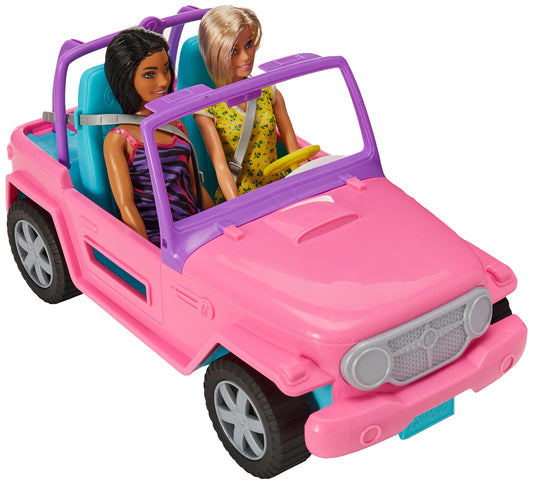 Barbie Estate Jeep with Doll and Friend Toys for Girls Ages 3 and Up