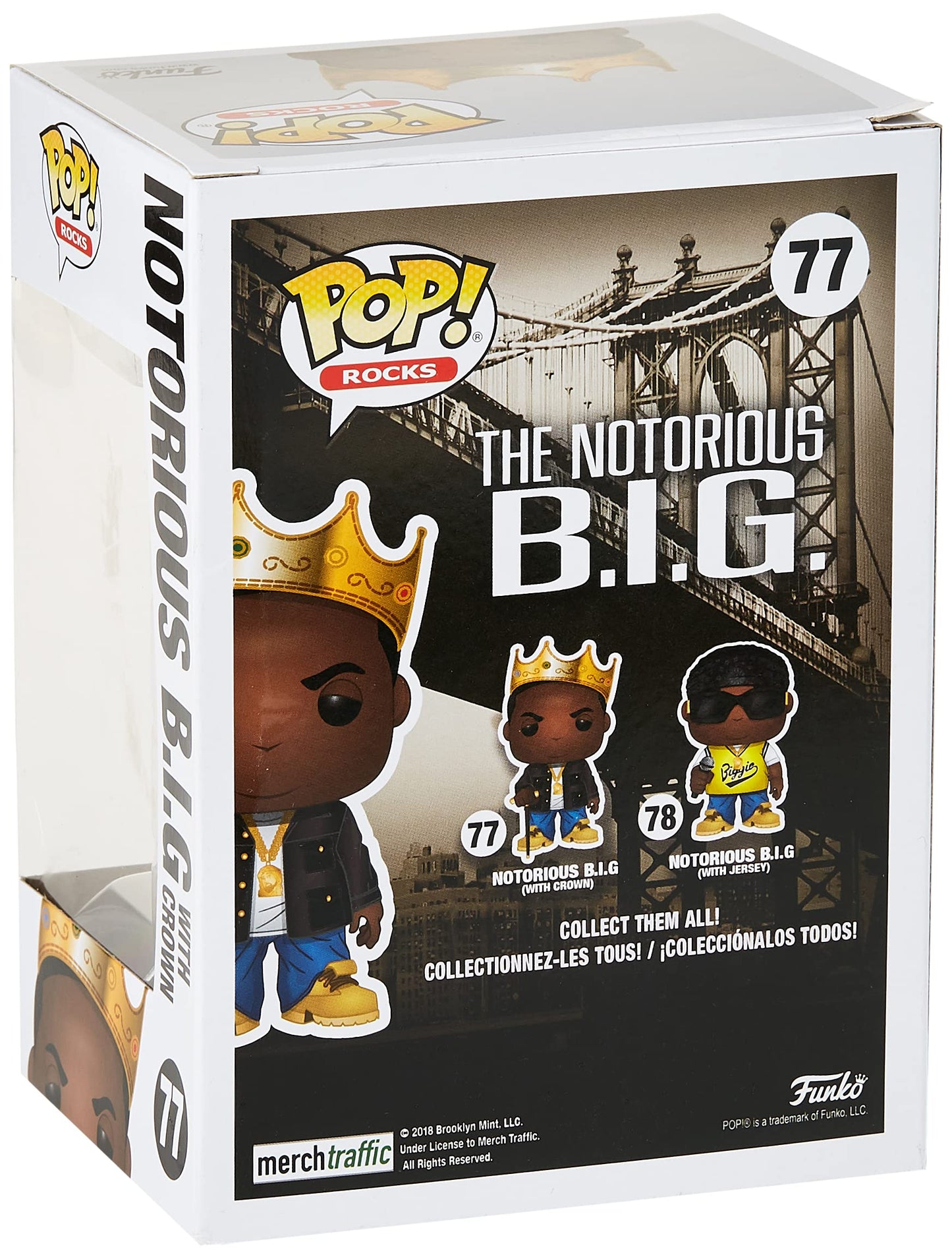 Funko 31550 Pop Rocks: Music-Notorious B.I.G. with Crown Collectible Figure, Multicolor