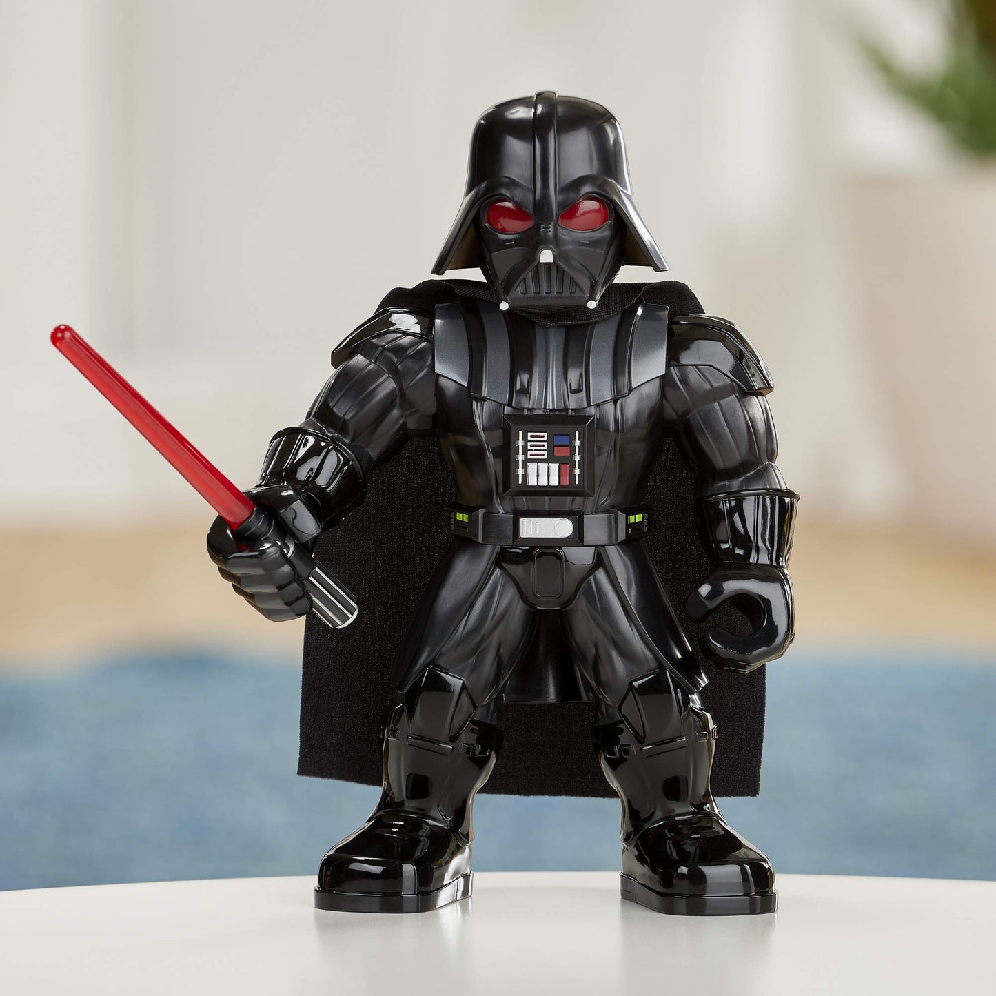 Star Wars Galactic Heroes Mega Mighties Darth Vader 10-Inch Action Figure with Lightsaber Accessory, Toys for Kids Ages 3 and Up